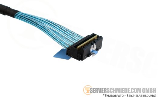HP 65 / 70cm NVMe SAS Tri-Mode OCP Kabel cable 1x SFF-8654 winkel to 2x SFF-8654 gerade DL360 Gen11 P48964-001 of Kit P52416-B21