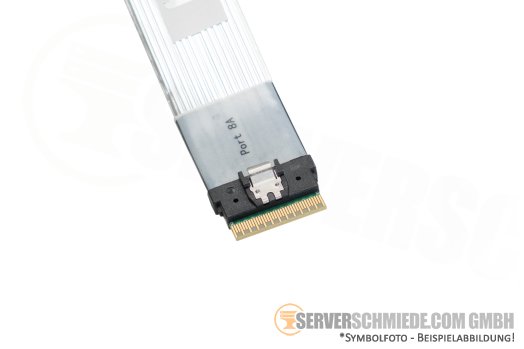 HP 65cm NVMe Kabel cable Box 2 / 3 1x SFF-8654 8i gerade to 1x SFF-8654 8i gerade DL385 Gen10 Plus P22348-001