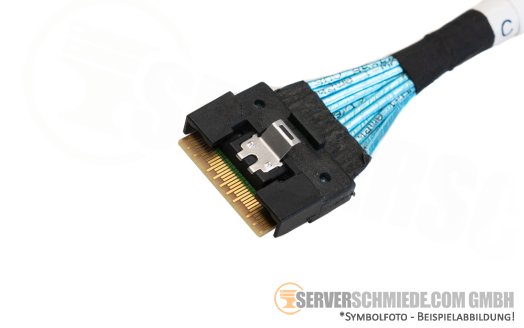 HP 65cm NVMe Kabel cable SFF-8654 gerade to 2x SFF-8654 winkel DL380 Gen11 P51548-001
