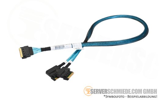 HP 65cm NVMe Kabel cable SFF-8654 gerade to 2x SFF-8654 winkel DL380 Gen11 P51548-001