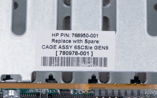 HP 6x SFF NVMe Drive Cage Expansion incl backplane for Gen9 Server 768950-001