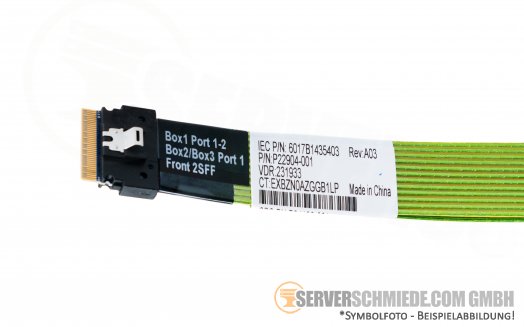 HP 70cm NVMe Kabel cable 1x SFF-8654 gerade to 1x SFF-8654 gerade P22904-001 AROC to NVMe Box 3 Port 1-2 Gen10+ Plus Gen11