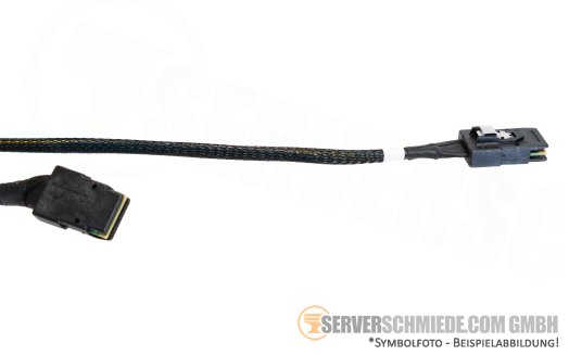 HP 75 / 65cm SAS Kabel cable 2x SFF-8087 gerade to 1x SFF-8654 winkel ML110 Gen11 LFF P60269-001