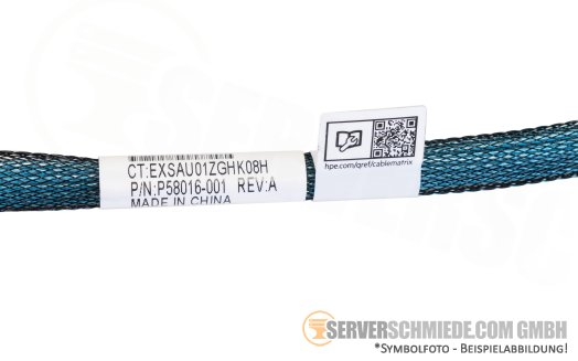 HP 75cm NVMe Kabel cable SFF-8654 winkel to SFF-8654 winkel Box1 DL345 DL385 Gen11 P58016-001