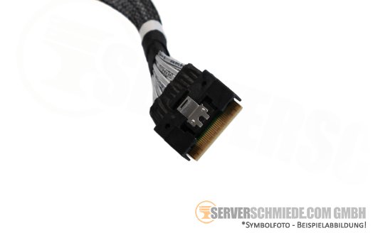 HP 80 / 65cm NVMe Kabel cable 2x SFF-8654 gerade to 2x SFF-8654 winkel ML350 Gen11 P45304-001