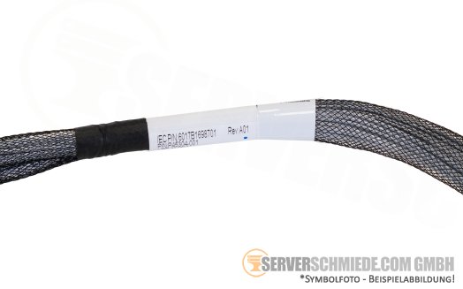 HP 80 / 65cm NVMe Kabel cable 2x SFF-8654 gerade to 2x SFF-8654 winkel ML350 Gen11 P45304-001