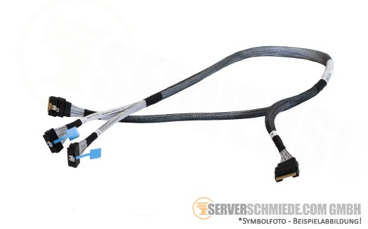 HP 80 / 65cm NVMe Kabel cable 2x SFF-8654 gerade to 2x SFF-8654 winkel ML350 Gen11 P45304-001