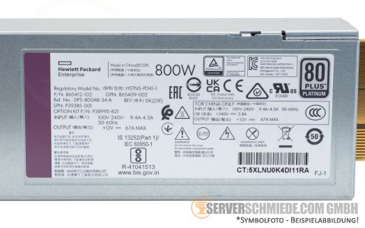HP 800W 80 Plus Platinum PSU Netzteil Gen10 Gen10 Plus Gen11 P38995-B21 +NEW+