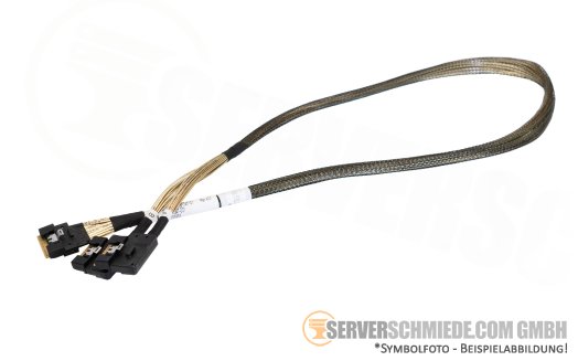 HP 80cm NVMe Kabel cable SFF-8654 gerade to 2x SFF-8654 winkel DL380 Gen11 P51547-001