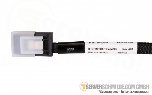 HP 80cm SAS 1x SFF-8087 gerade 2x SATA gerade 1x SPGIO Cable 776389-001