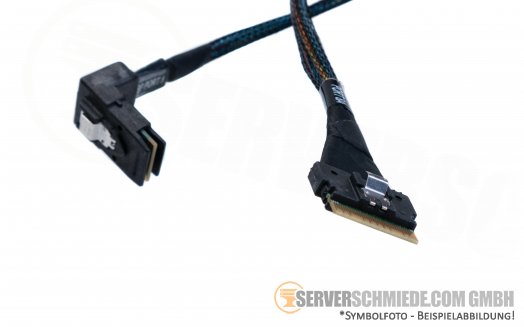 HP 80cm  SAS / NVMe Kabel 1x SFF-8654 Slim SAS 4i -- 1x SFF-8087 80cm 1x SFF-8087 65cm P39976-001