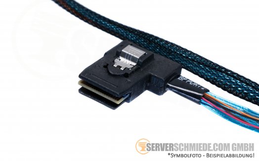 HP 80cm  SAS / NVMe Kabel 1x SFF-8654 Slim SAS 4i -- 1x SFF-8087 80cm 1x SFF-8087 65cm P39976-001