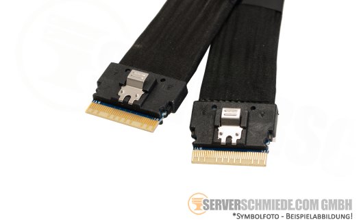 HP 80cm Slim SAS NVMe cable SFF-8654 DL560 Gen10 B2P3+B2P4 to Riser-1 Port 3A+4A 869967-001