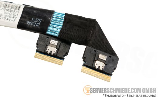 HP 80cm Slim SAS NVMe cable SFF-8654 DL560 Gen10 B2P3+B2P4 to Riser-1 Port 3A+4A 869967-001