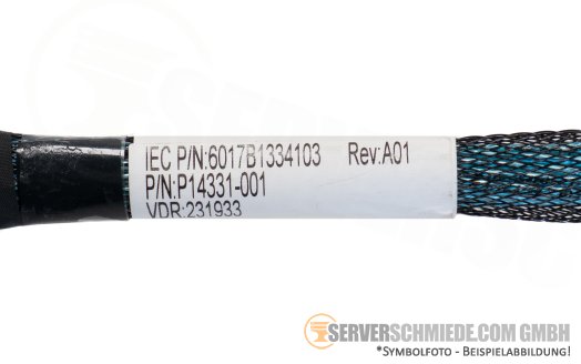 HP 81cm NVMe Kabel cable Box 2 2x SFF-8654 8i gerade to 1x SFF-8654 8i gerade DL380 Gen10 Plus P14331-001