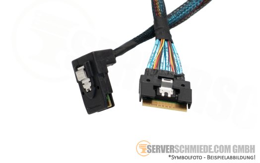 HP 82 / 64cm SAS Kabel cable 2x SFF-8087 winkel to 1x SFF-8654 gerade DL360 Gen10 Plus 8xSFF P55583-001