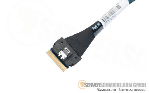 HP 82cm NVMe Kabel cable Box 2 2x SFF-8654 8i gerade to 1x SFF-8654 8i gerade DL380 Gen10 Plus P14332-001