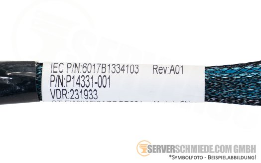 HP 82cm NVMe Kabel cable Box 2 2x SFF-8654 8i gerade to 1x SFF-8654 8i gerade DL380 Gen10 Plus P14332-001