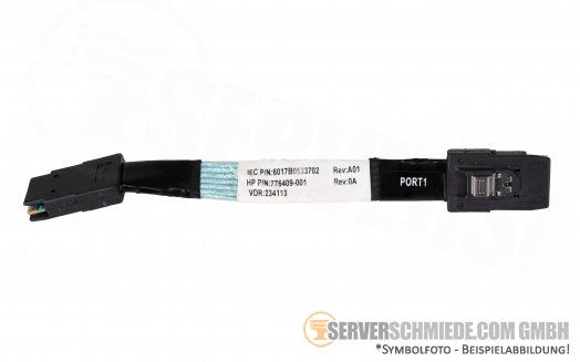 HP 15cm SAS Kabel 2x SFF-8087 gerade 776409-001 784629-001