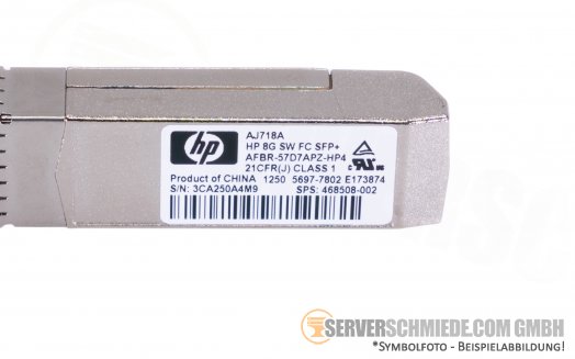 HP 8Gb SFP+ FC Transceiver 468508-002 AJ718A