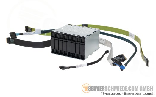 HP 8x 2,5" SFF U.3 NVMe 24G SAS Tri-Mode x1 drive Kit DL380 DL385 Gen10 Plus Gen11 P48813-B21 backplane + cage +NEW+