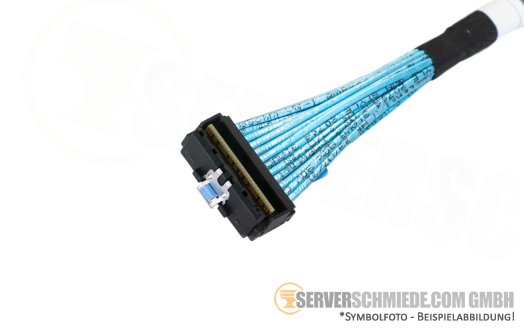 HP 90 / 95cm NVMe SAS Tri-Mode Kabel cable 1x SFF-8654 winkel to 2x SFF-8654 gerade DL360 Gen11 P48963-001 of Kit P52416-B21