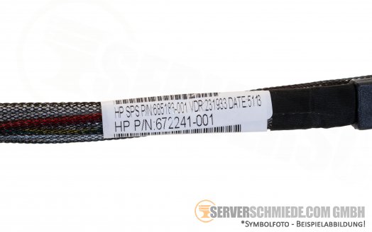 HP 90cm SAS Kabel 1x SFF-8087 gerade 1x SFF-8087 winkel 672241-001