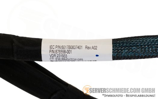 HP 90cm SAS NVMe cable 4x SFF-8654 DL380 DL560 Gen10 riser U.2 SFF NVMe cage 876558-001