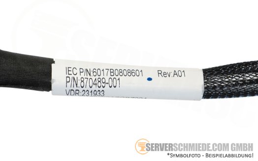 HP 95cm SAS Kabel cable 2x SFF-8087 winkel to 2x SFF-8087 gerade DL580 Gen10 870489-001
