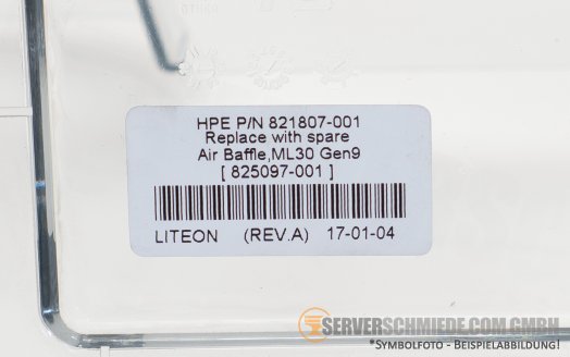 HP Airflow Air baffle shroud duct ML30 G9 Gen9 821807-001