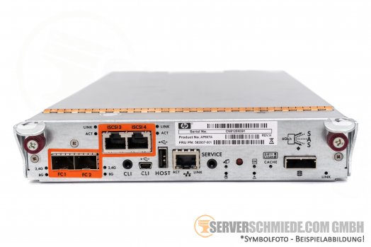 HP AP837A StorageWorks P2000 G3 2x 8Gb FC 2x 1GbE iSCSI SAS Raid Controller 2 GB cache Raid: 0, 1, 10, 5, 6, 50 582937-001