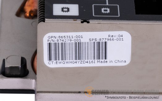 HP BL460c Gen10 Heatsink CPU 1 Kühler 877966-001 874209-001 874213-001