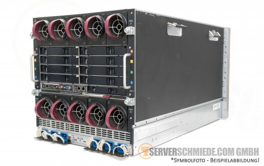 HP Blade System HP C7000 G3 Platinum Blade Server Chassis Enclosure 681844-B21 6x 2400W High Efficiency PSU 10x FAN 2x OA modules
