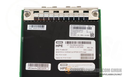 HP Broadcom BCM57414 2x 10/25 Gb SFP28 OCP 3.0 Controller Gen10 Plus Gen11 P10115-B21