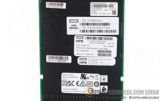 HP Broadcom BCM57416 2x 10GbE RJ-45 copper OCP3 Network LAN Ethernet Controller Gen11 Gen10 Plus P10097-B21