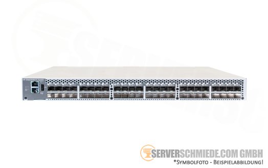 HP Brocade 6510 QK754B SN6000B 48-Port 48x 16Gb FC FibreChannel SAN-Switch 24-Ports active 19" Rack Power Pack+