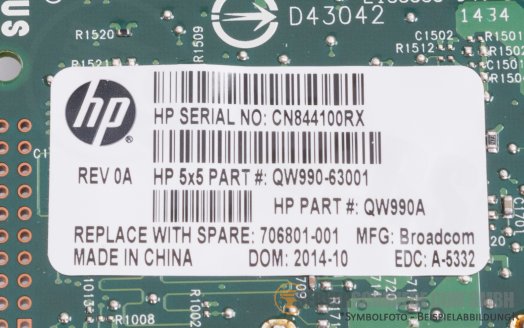 HP QW990A CN1100R 2x 10GbE SFP+ Converged Network Ethernet Controller with iSCSI FCoE PCie x8 706801-001