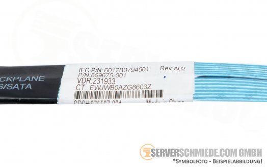 HP DL360 DL380 Gen10 70cm SAS / NVMe Kabel 1x SFF-8654 winkel 2x SFF-8087 gerade 869675-001
