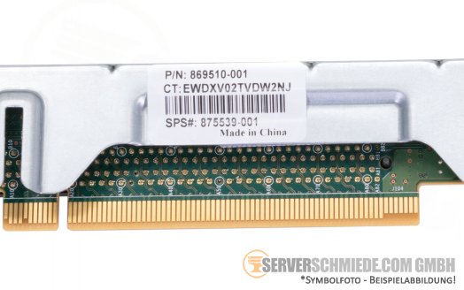 HP Riser 1x PCIe x16 Secondary 2nd incl. Cage DL360 Gen10 867982-B21