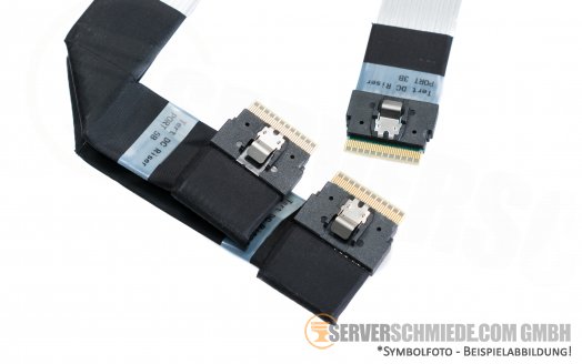 HP DL360 Gen10 Kabel U.2 PCIe NVMe BP Port 3, 4, 5 - 6x SFF-8654 869676-001 875574-001