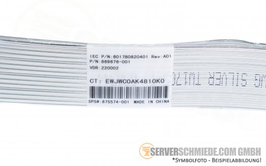 HP DL360 Gen10 Kabel U.2 PCIe NVMe BP Port 3, 4, 5 - 6x SFF-8654 869676-001 875574-001