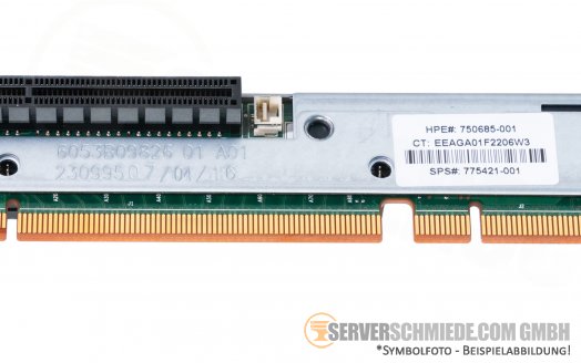 HP DL360 Gen9 Riser 1x x16 + 1x 8 PCIe 3.0 incl. Cage 750685-001 775421-001 743446-001 785497-001