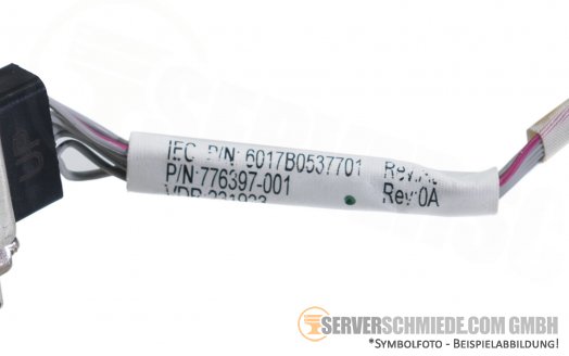 HP DL380 Gen10 Serial cable 1x DB9 9-polig serielle Schnittstelle -- 10 pin  776397-001