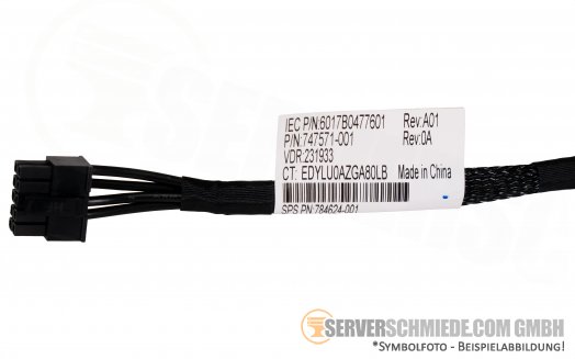 HP DL380 Gen9 10cm 10-pin to 4-pin Rear Backplane 2x 2,5" SFF power cable Kabel 747571-001 784624-001