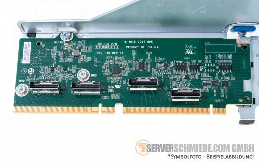HP DL380 Gen10 4-port Slim SAS NVMe Riser + Cage + cables 867807-B21 - Bay-3 expansion 0x to 8x U.2 U.3 NVMe +NEW+