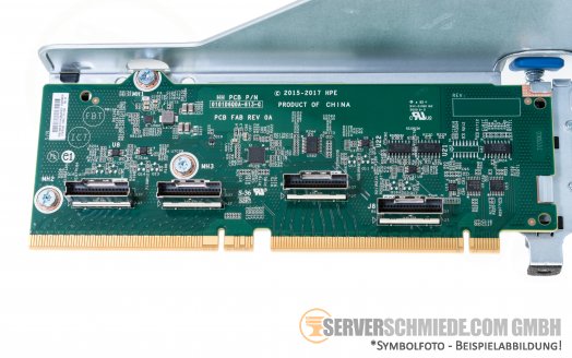 HP DL380 Gen10 4-port Slim SAS NVMe Riser + Cage + cables 873732-B21 - Bay-2 expansion 8x to 16x U.2 U.3 NVMe +NEW+