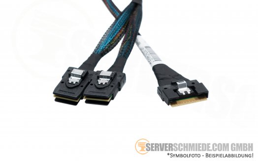 HP P55467-B21 Tri-Mode NVMe SAS SATA 8x SFF cable 1x SFF-8654 gerade to 2x SFF-8087 gerade DL380 Gen10 Plus +NEW+