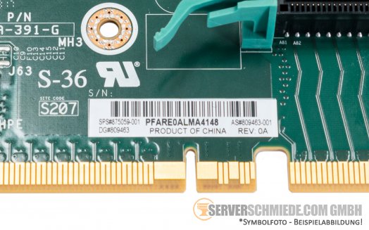HP DL380 Gen10 Secondary PCIe x16 / 2x x16 Slot GPU ready 2nd Riser Slot1/4J135 J136Slot2/5 809463-001 without Cage