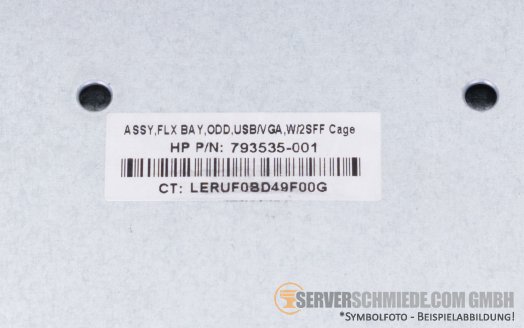 HP DL560 Gen9 Media Bay Cage inkl. 1x VGA 2x USB Power cable Kabel inkl. DVD-Laufwerk 793535-001