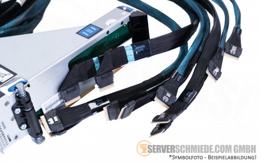 HP DL560 Gen10 4-port Slim SAS NVMe Riser + Cage + cables 873418-B21 - Bay-3 expansion 0x to 8x U.2 U.3 NVMe +NEW+